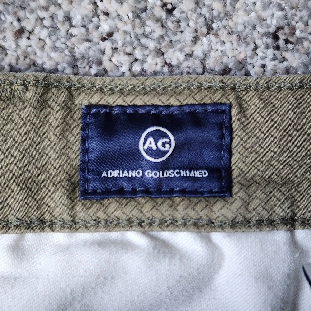 AG Adriano Goldschmied The Marshall Pants Mens 36‎ Slim Straight Green EUC